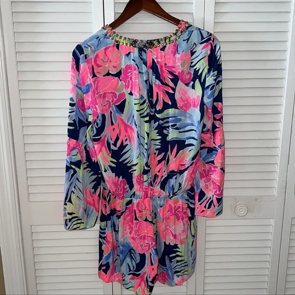 Lilly Pulitzer Arielle Romper Size Small NWT in high tide - Picture 6 of 9